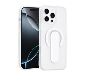 TUNIQ TUNIQ iPhone 16 Pro Max Back cover case - Built-in Ring Stand - Antishock - Silver TUNIQ TUNIQ iPhone 16 Pro Max Back cover case - Built-in Ring Stand - Antishock - Silver