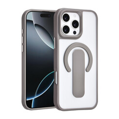TUNIQ iPhone 16 Pro Max Back cover case - Built-in Ring Stand - Antishock - Grey