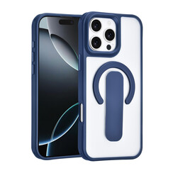 TUNIQ iPhone 16 Pro Max Back cover case - Built-in Ring Stand - Antishock - Blue