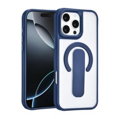TUNIQ iPhone 16 Pro Max Backcover hoesje - Built-in Ring Stand - Antishock - Blauw