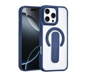 TUNIQ TUNIQ iPhone 16 Pro Max Back-Cover hul - Built-in Ring Stand - Antishock - Blau TUNIQ TUNIQ iPhone 16 Pro Max Back-Cover hul - Built-in Ring Stand - Antishock - Blau