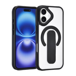TUNIQ iPhone 17 Backcover hoesje - Built-in Ring Stand - Antishock - Zwart