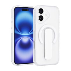 TUNIQ iPhone 17 Backcover hoesje - Built-in Ring Stand - Antishock - Zilver