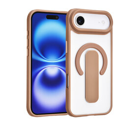 TUNIQ TUNIQ iPhone 17 Air Backcover hoesje - Built-in Ring Stand - Antishock - Goud TUNIQ TUNIQ iPhone 17 Air Backcover hoesje - Built-in Ring Stand - Antishock - Goud