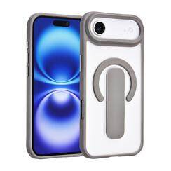 TUNIQ iPhone 17 Air Back cover coque - Built-in Ring Stand - Antishock - Gris