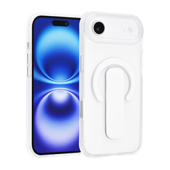 TUNIQ iPhone 17 Air Back cover case - Built-in Ring Stand - Antishock - Silver