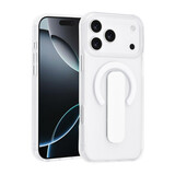 TUNIQ TUNIQ iPhone 17 Pro Max Backcover hoesje - Built-in Ring Stand - Antishock - Zilver TUNIQ TUNIQ iPhone 17 Pro Max Backcover hoesje - Built-in Ring Stand - Antishock - Zilver