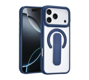 TUNIQ TUNIQ iPhone 17 Pro Max Back-Cover hul - Built-in Ring Stand - Antishock - Blau TUNIQ TUNIQ iPhone 17 Pro Max Back-Cover hul - Built-in Ring Stand - Antishock - Blau