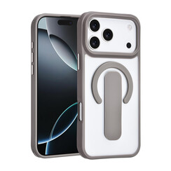 TUNIQ iPhone 17 Pro Max/iPhone 18 Pro Max Backcoverhoesje - Ingebouwde ringstandaard - Schokbestendig - Grijs