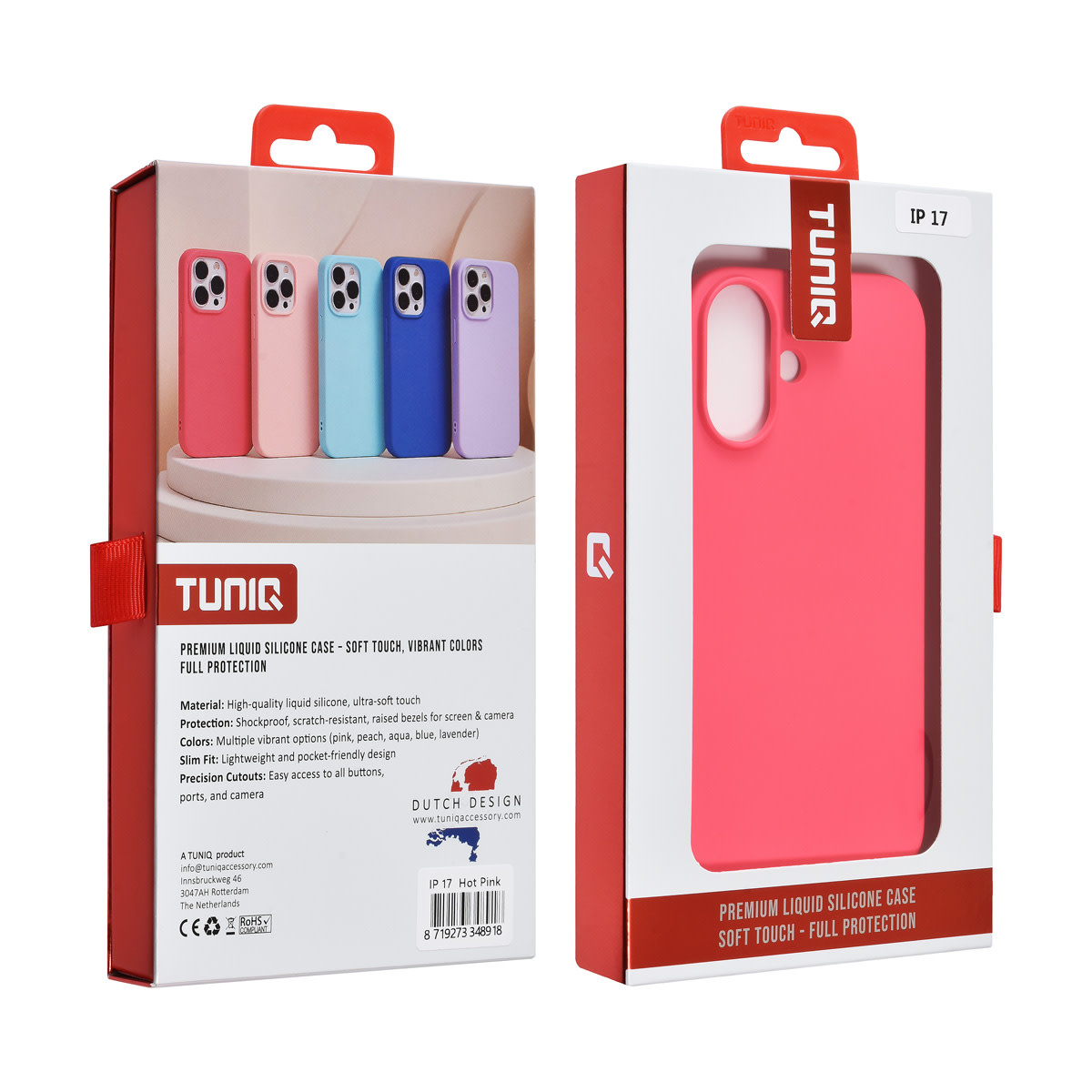 TUNIQ TUNIQ iPhone 17 Backcover hoesje - Felroze, foto 3 van 3