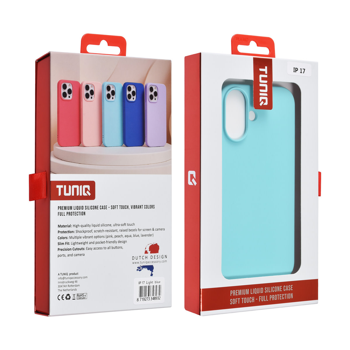 TUNIQ TUNIQ iPhone 17 Backcover hoesje - Koraalblauw, foto 3 van 3