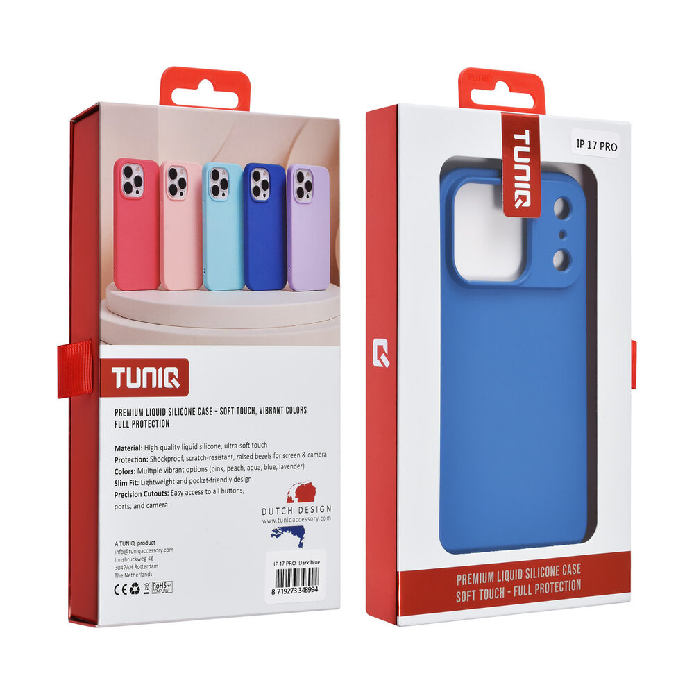 TUNIQ TUNIQ iPhone 17 Pro Back cover coque - Bleu profond TUNIQ TUNIQ iPhone 17 Pro Back cover coque - Bleu profond