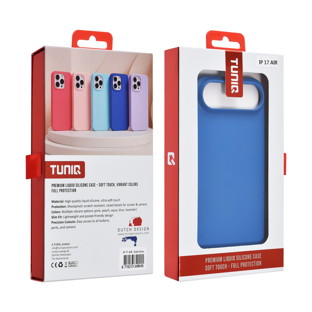 TUNIQ TUNIQ iPhone 17 Air Backcover hoesje - Diepblauw TUNIQ TUNIQ iPhone 17 Air Backcover hoesje - Diepblauw