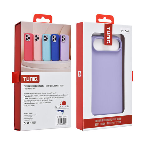 TUNIQ TUNIQ iPhone 17 Air Back cover coque - Lilas TUNIQ TUNIQ iPhone 17 Air Back cover coque - Lilas