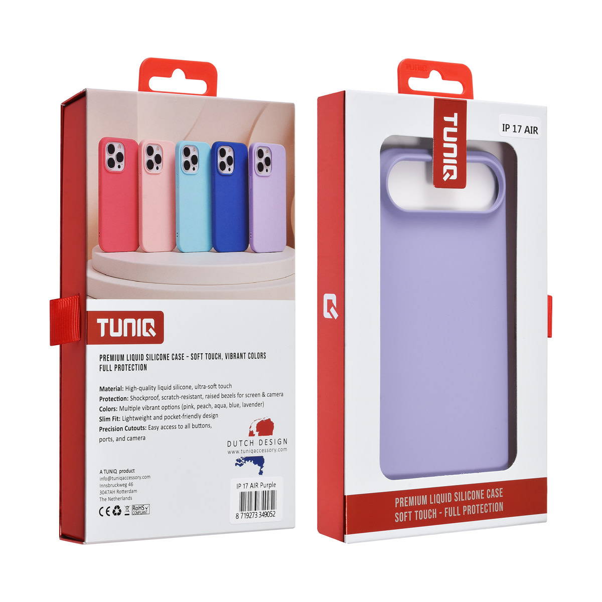 TUNIQ TUNIQ iPhone 17 Air Backcover hoesje - Lila, foto 3 van 3