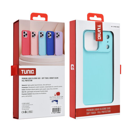 TUNIQ TUNIQ iPhone 17 Pro Max Back cover coque - Bleu corail TUNIQ TUNIQ iPhone 17 Pro Max Back cover coque - Bleu corail