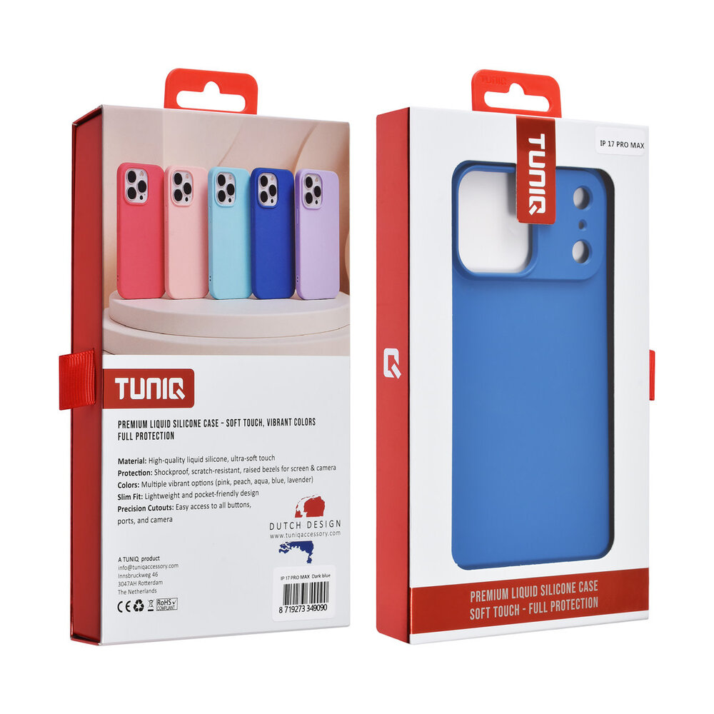 TUNIQ TUNIQ iPhone 17 Pro Max Backcover hoesje - Diepblauw TUNIQ TUNIQ iPhone 17 Pro Max Backcover hoesje - Diepblauw