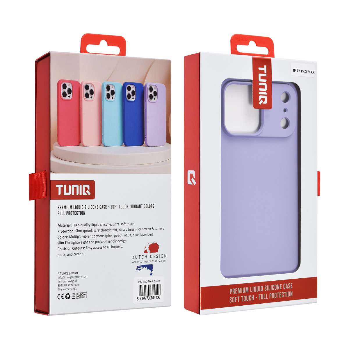 TUNIQ TUNIQ iPhone 17 Pro Max Backcover hoesje - Lila, foto 3 van 3