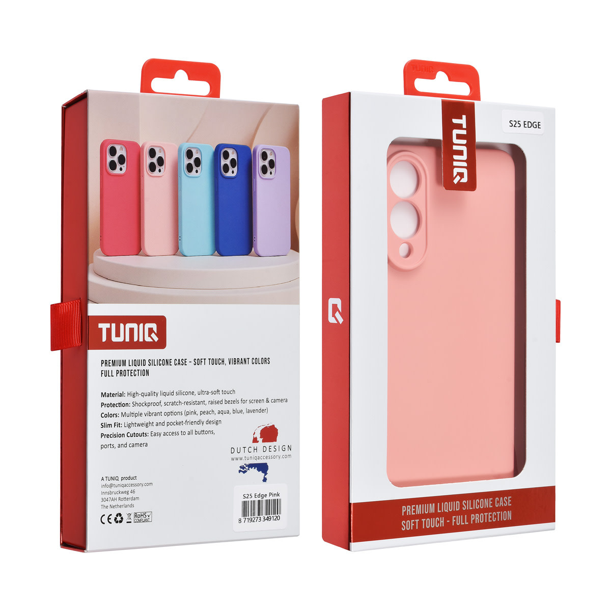 TUNIQ TUNIQ Galaxy S25 Edge Backcover hoesje - Zalmroze, foto 3 van 3