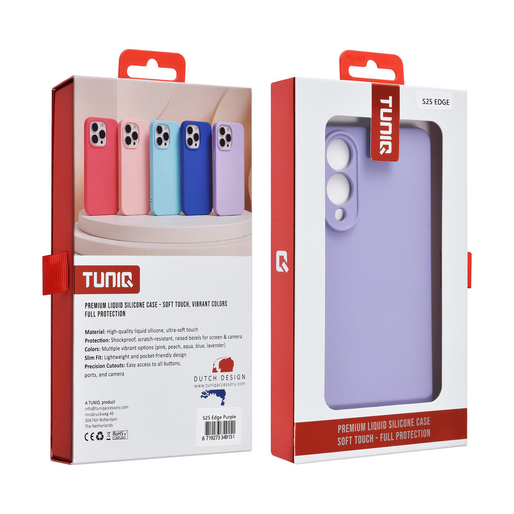 TUNIQ TUNIQ Galaxy S25 Edge Back cover coque - Lilas TUNIQ TUNIQ Galaxy S25 Edge Back cover coque - Lilas