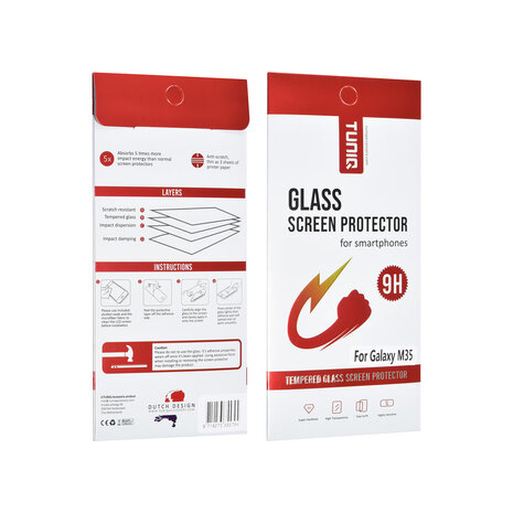TUNIQ box of 10 -  TUNIQ Galaxy M35 Screen Protector - Tempered Glass - Transparent