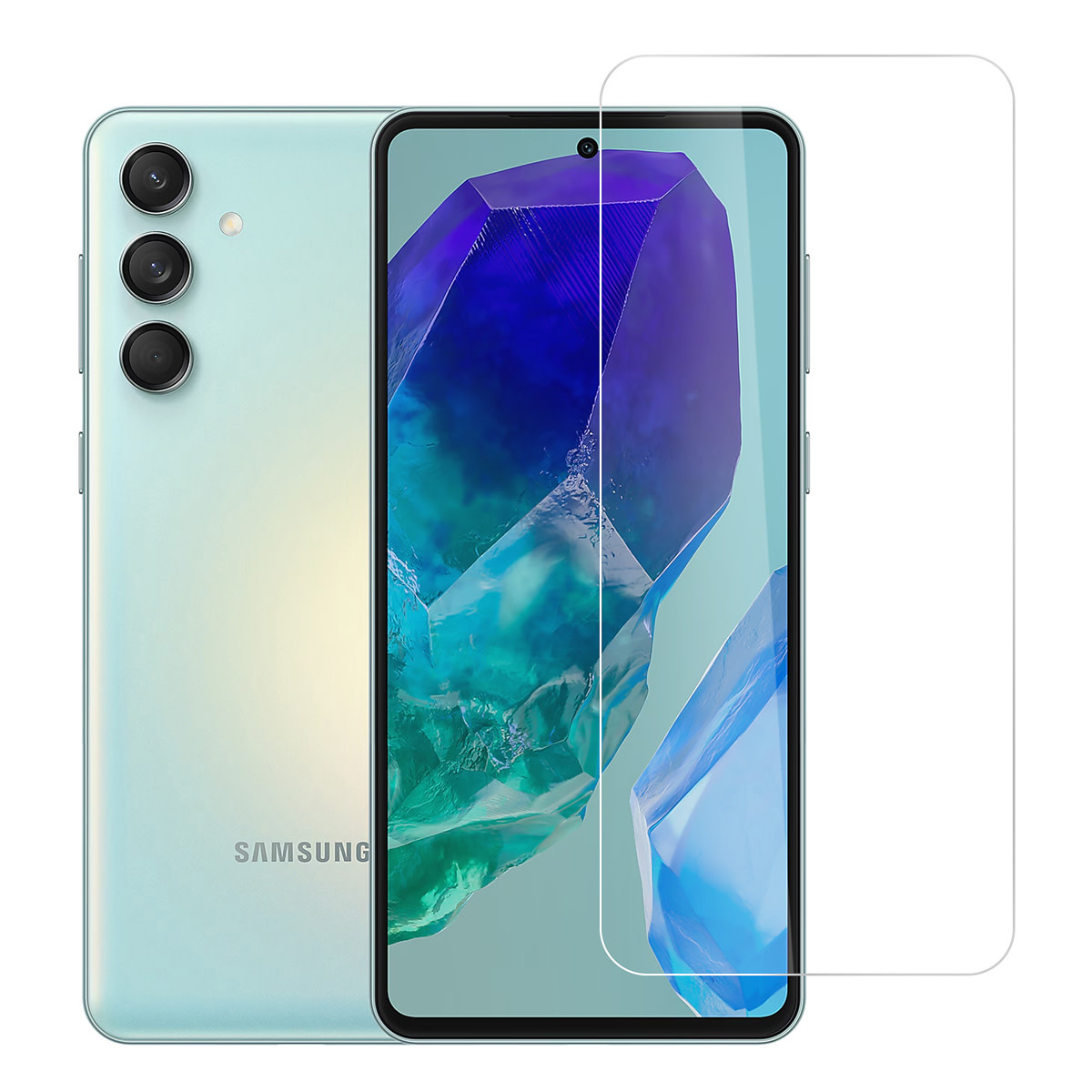 TUNIQ box of 10 - TUNIQ Galaxy M55 Screenprotector - Tempered Glass - Transparant