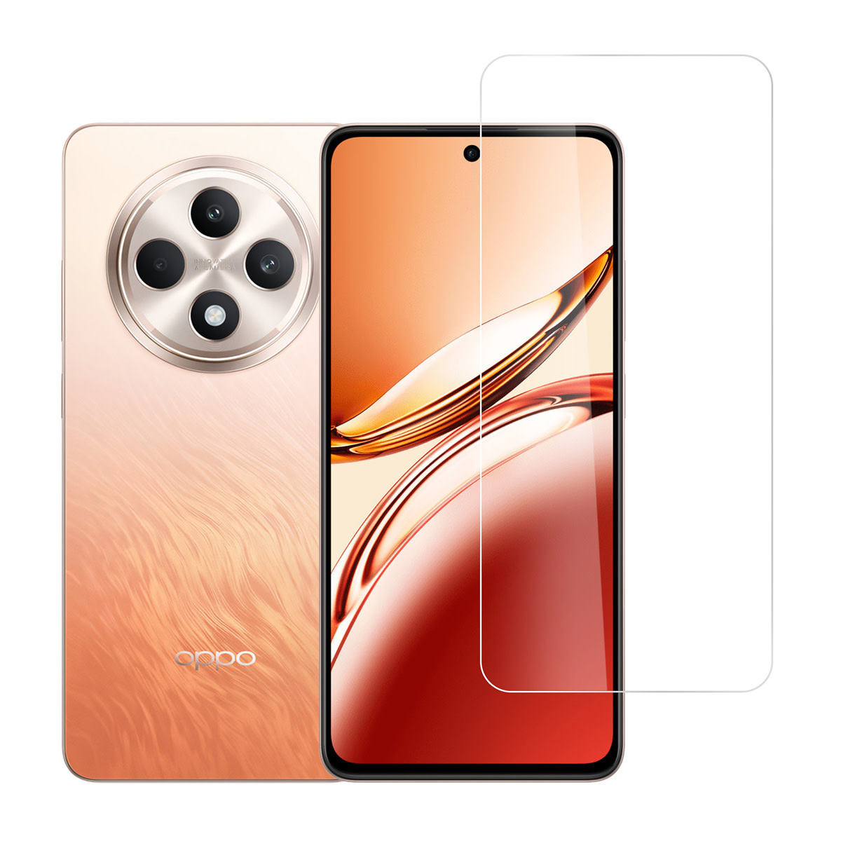TUNIQ Box of 10 - TUNIQ Oppo Reno12 F Screenprotector - Tempered Glass - Transparant