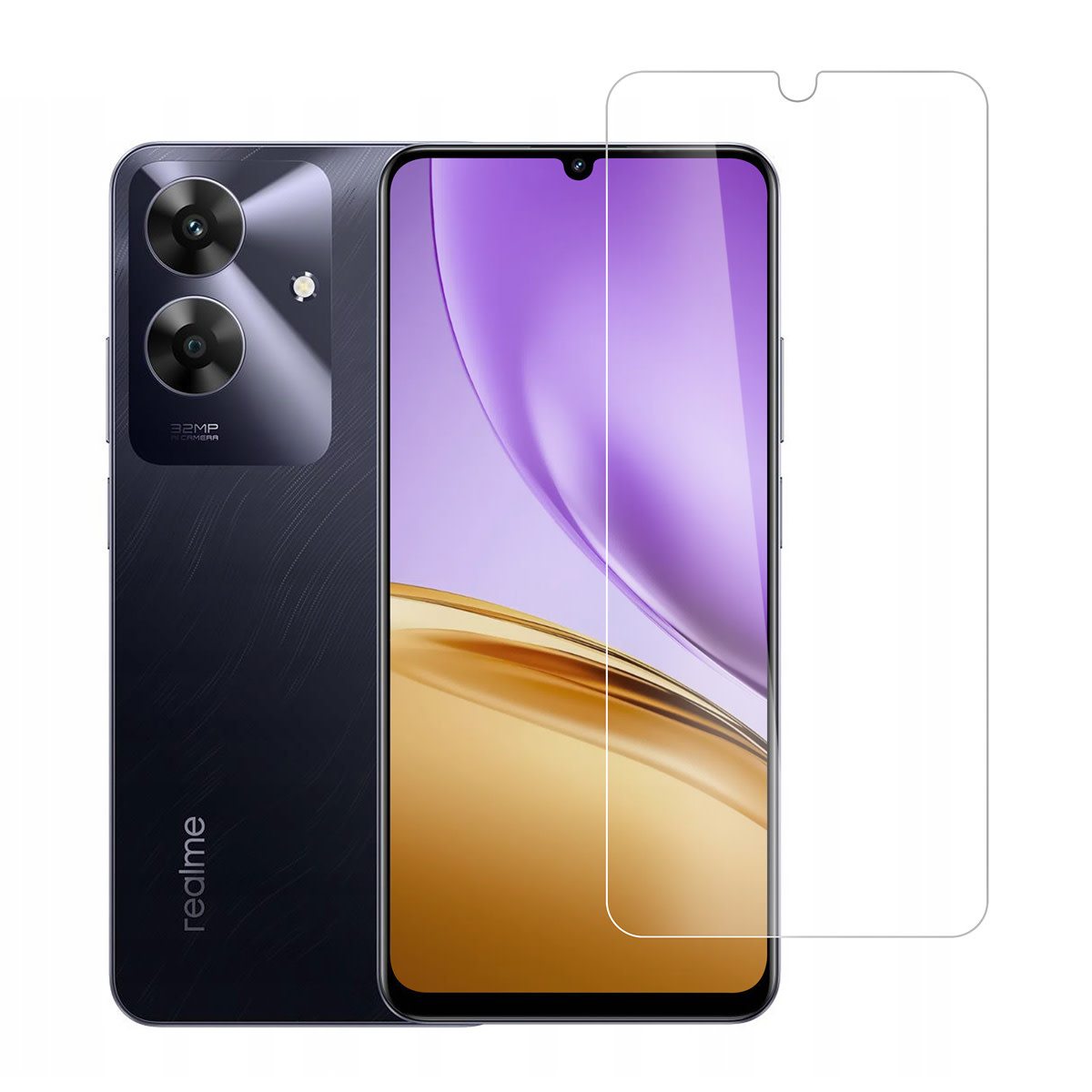 TUNIQ Box of 10 - TUNIQ Realme Note 60 Screenprotector - Tempered Glass - Transparant