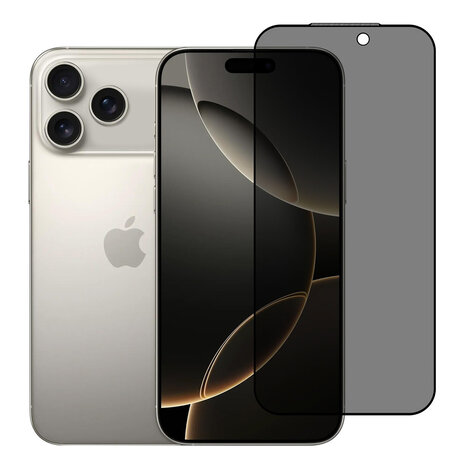 TUNIQ box of 10 - TUNIQ iPhone 17 Pro Max Screenprotector - Privacy Glass - Zwart TUNIQ box of 10 - TUNIQ iPhone 17 Pro Max Screenprotector - Privacy Glass - Zwart
