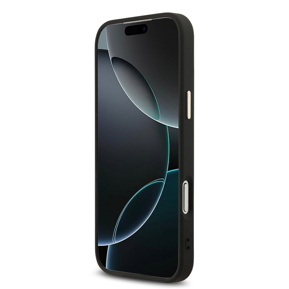 Guess Guess iPhone 17 Pro Max Back cover case - 4G - Big Metal Logo - Gold Edge - Black Guess Guess iPhone 17 Pro Max Back cover case - 4G - Big Metal Logo - Gold Edge - Black