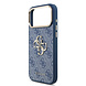Guess Guess iPhone 17 Pro Max Back cover case - 4G - Big Metal Logo - Gold Edge - Blue Guess Guess iPhone 17 Pro Max Back cover case - 4G - Big Metal Logo - Gold Edge - Blue