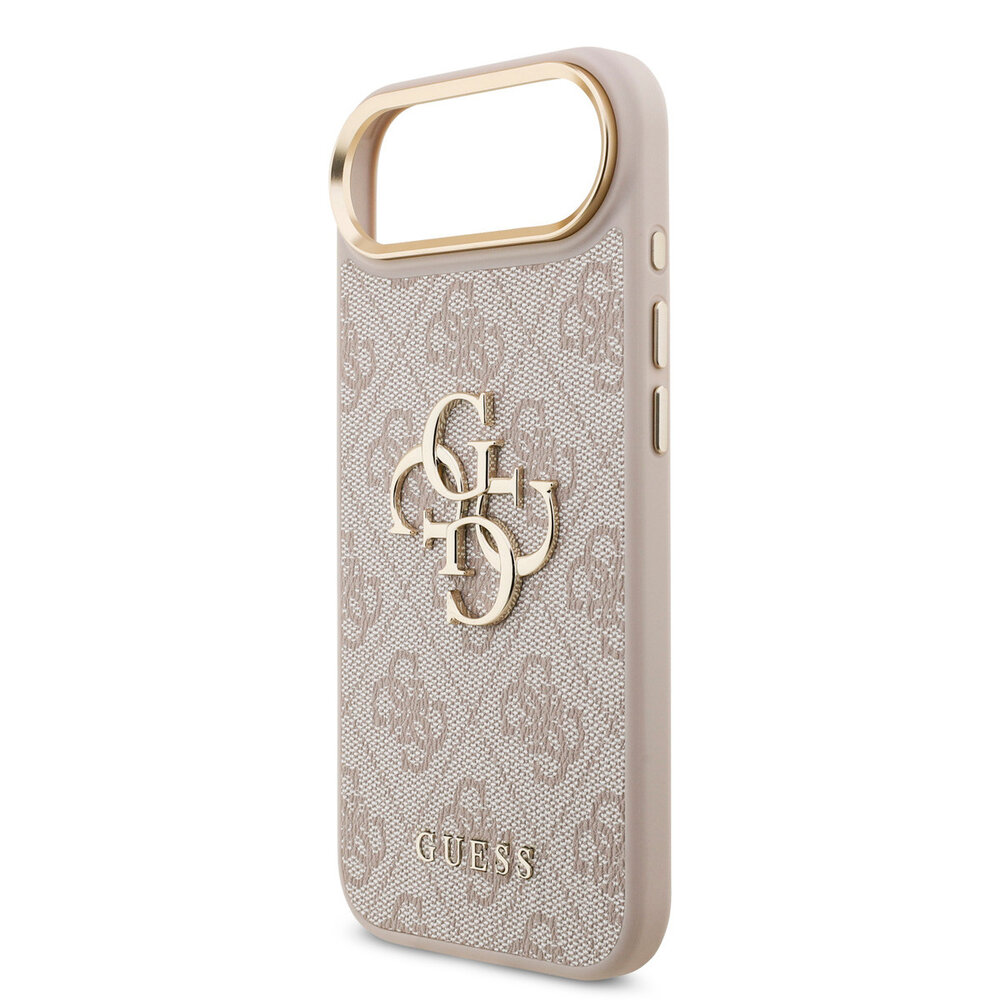 Guess Guess iPhone 17 Air Back cover case - 4G - Big Metal Logo - Gold Edge - Pink