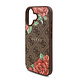 Guess Guess iPhone 16 Back-Cover hul - Magsafe - Flower Print - Braun Guess Guess iPhone 16 Back-Cover hul - Magsafe - Flower Print - Braun