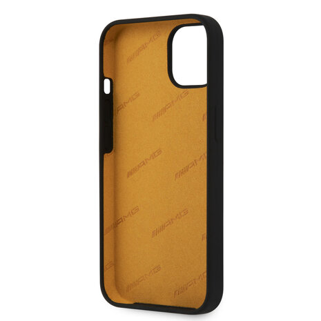 AMG AMG iPhone 13 & 14 Backcover hoesje - Silicone - Big Yellow Logo - Zwart