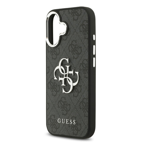 Guess Guess iPhone 17 Back-Cover hul - 4G - Big Metal Logo - Silver Edge - Schwarz Guess Guess iPhone 17 Back-Cover hul - 4G - Big Metal Logo - Silver Edge - Schwarz