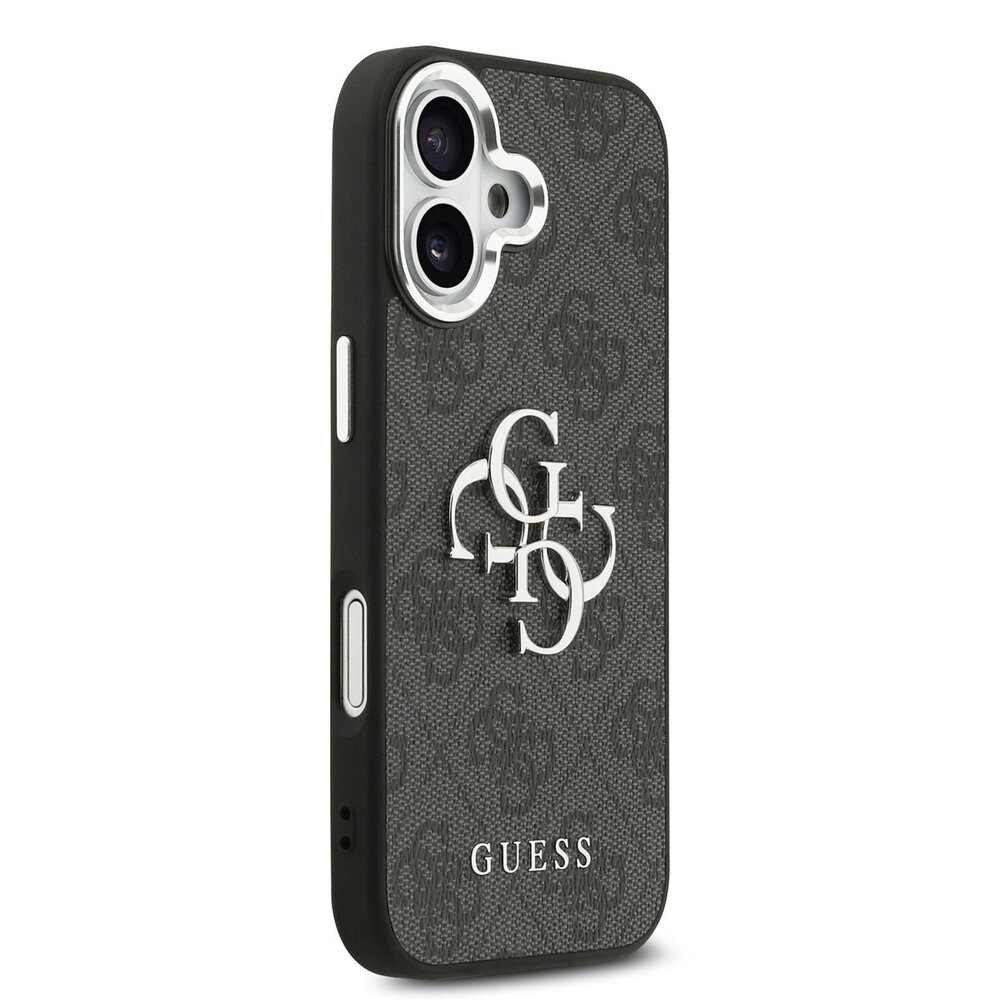 Guess Guess iPhone 17 Back cover coque - 4G - Big Metal Logo - Silver Edge - Noir Guess Guess iPhone 17 Back cover coque - 4G - Big Metal Logo - Silver Edge - Noir