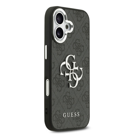 Guess Guess iPhone 17 Back-Cover hul - 4G - Big Metal Logo - Silver Edge - Schwarz Guess Guess iPhone 17 Back-Cover hul - 4G - Big Metal Logo - Silver Edge - Schwarz