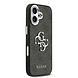 Guess Guess iPhone 17 Back-Cover hul - 4G - Big Metal Logo - Silver Edge - Schwarz Guess Guess iPhone 17 Back-Cover hul - 4G - Big Metal Logo - Silver Edge - Schwarz