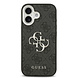 Guess Guess iPhone 17 Back-Cover hul - 4G - Big Metal Logo - Silver Edge - Schwarz Guess Guess iPhone 17 Back-Cover hul - 4G - Big Metal Logo - Silver Edge - Schwarz