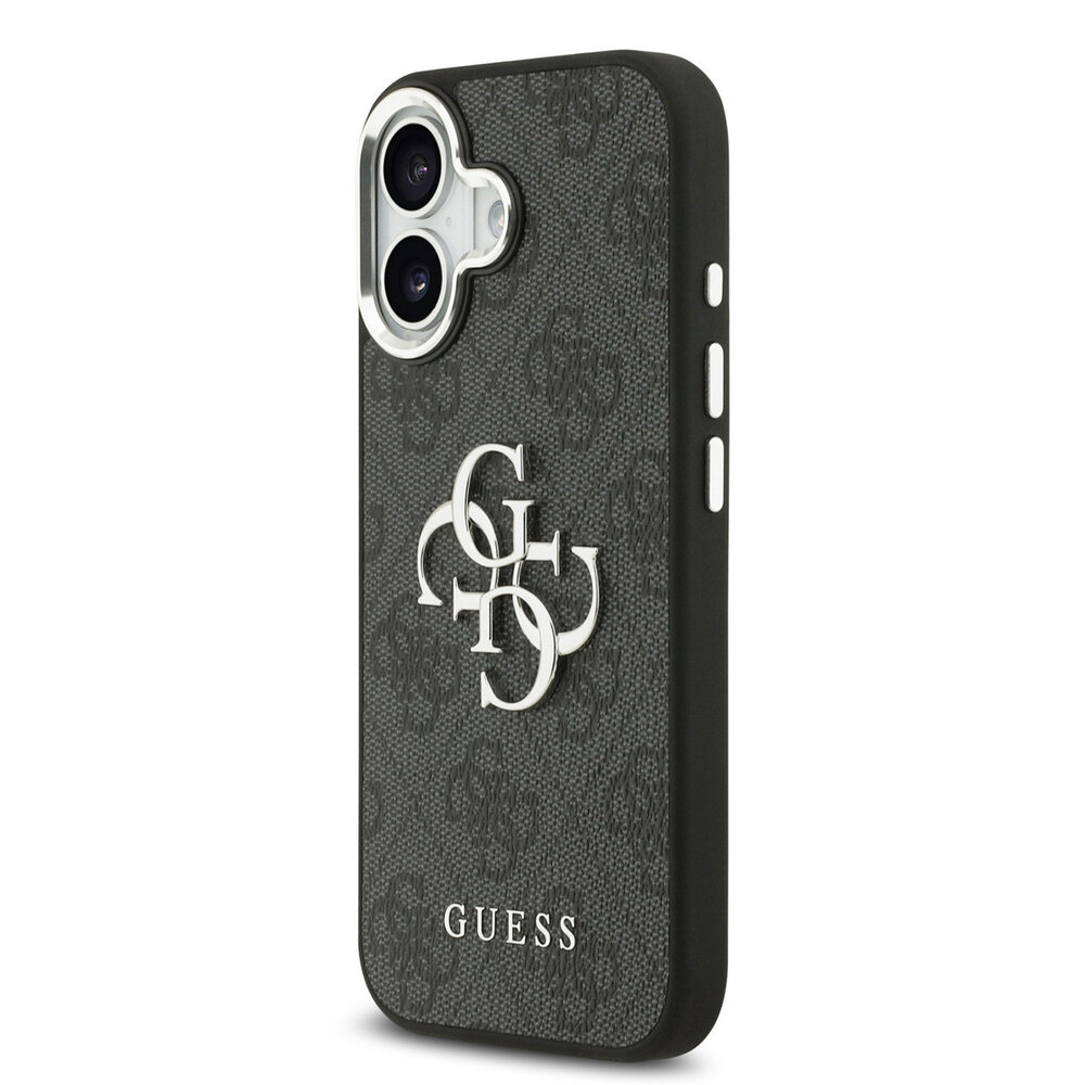 Guess Guess iPhone 17 Back cover coque - 4G - Big Metal Logo - Silver Edge - Noir Guess Guess iPhone 17 Back cover coque - 4G - Big Metal Logo - Silver Edge - Noir