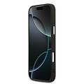 Guess Guess iPhone 17 Pro Max/iPhone 18 Pro Max Handyhülle 4G Großes Metalllogo Silberfarbener Rand - Schwarz
