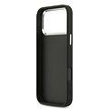 Guess Guess iPhone 17 Pro Max/iPhone 18 Pro Max Handyhülle 4G Großes Metalllogo Silberfarbener Rand - Schwarz