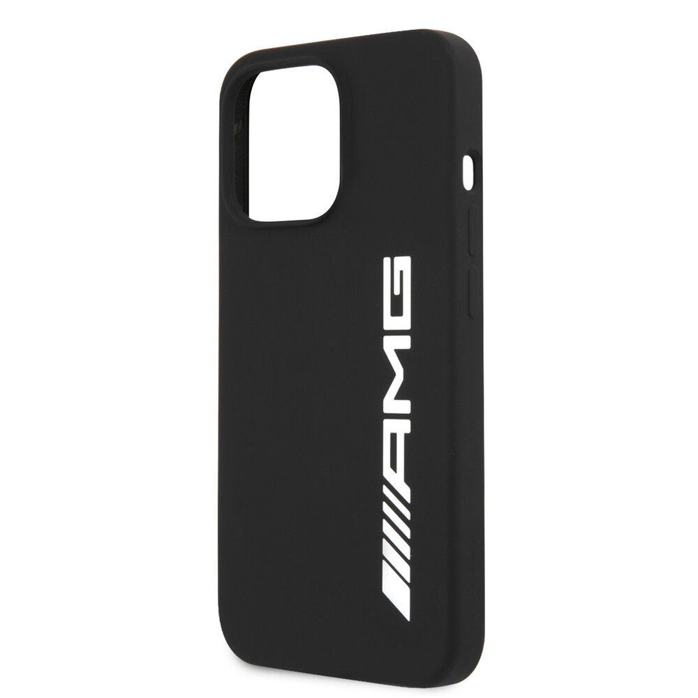 AMG AMG iPhone 13 Pro Backcover hoesje - Silicone - Big White Logo - Zwart
