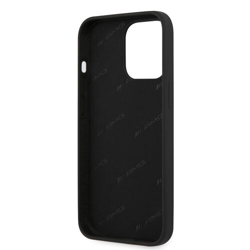 AMG AMG iPhone 13 Pro Backcover hoesje - Silicone - Big White Logo - Zwart