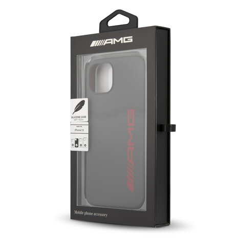 AMG AMG iPhone 13 & 14 Back-Cover hul - Silicone - Big Red Logo - Grau