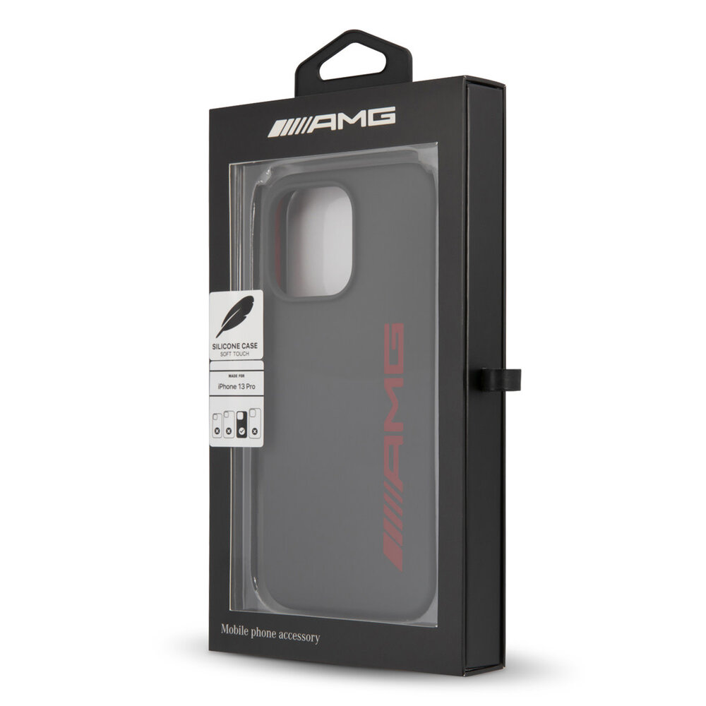 AMG AMG iPhone 13 Pro Back cover coque - Silicone - Big Red Logo - Gris