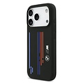 BMW BMW iPhone 17 Pro/iPhone 18 Pro Coque arrière MagSafe Silicone liquide imprimé tricolore multicolore - Noir