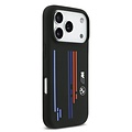 BMW BMW iPhone 17 Pro/iPhone 18 Pro Handyhülle MagSafe Flüssigsilikon mehrfarbiger Trikolore-Aufdruck - Schwarz