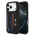 BMW BMW iPhone 17 Pro/iPhone 18 Pro Coque arrière MagSafe Silicone liquide imprimé tricolore multicolore - Noir