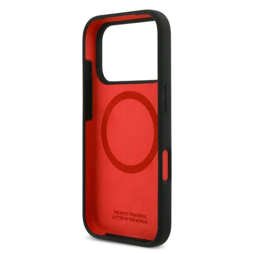 BMW BMW iPhone 17 Pro/iPhone 18 Pro Handyhülle MagSafe Flüssigsilikon mehrfarbiger Trikolore-Aufdruck - Schwarz